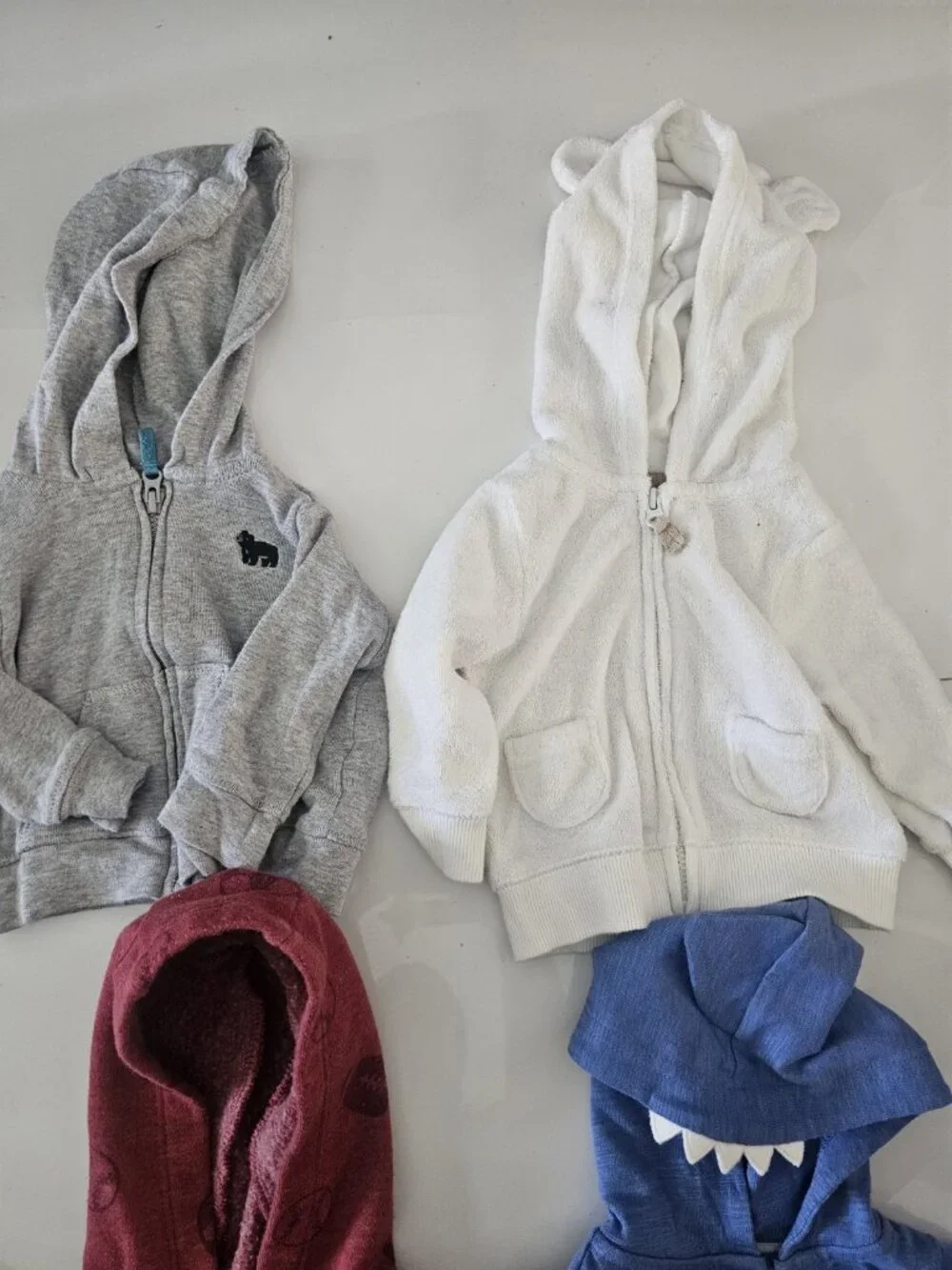 Carter's Newborn Boys Full Zip Hoodie Jackets With Pockets - 6 Piece Bundle